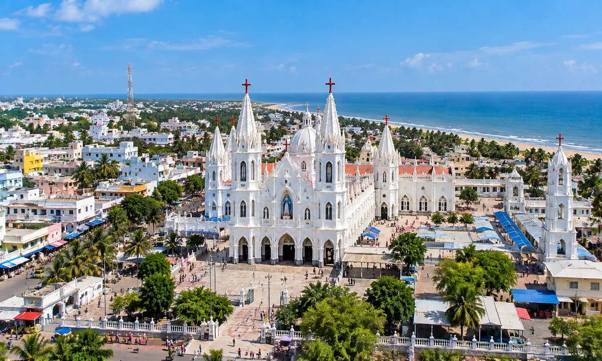 Velankanni Basilica in Velankanni